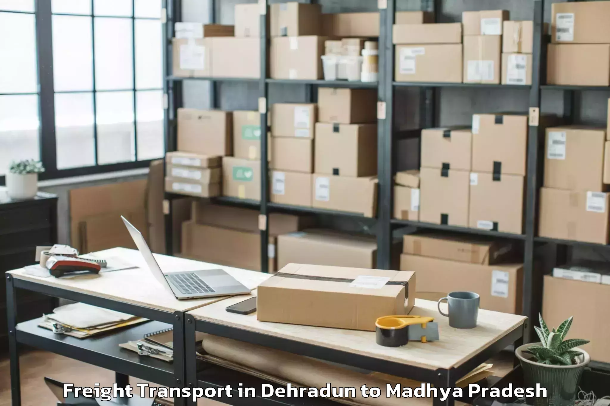 Quality Dehradun to Kukshi Freight Transport